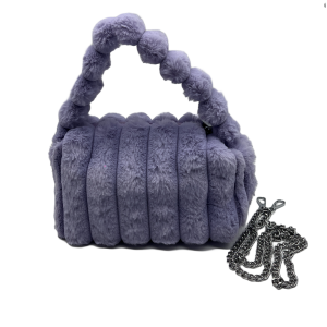 purple plush single shoulder crossbody bag (copy)