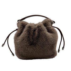 trendy single shoulder crossbody plush bag