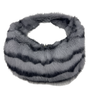 white and gray spicy girl style plush shoulder bag